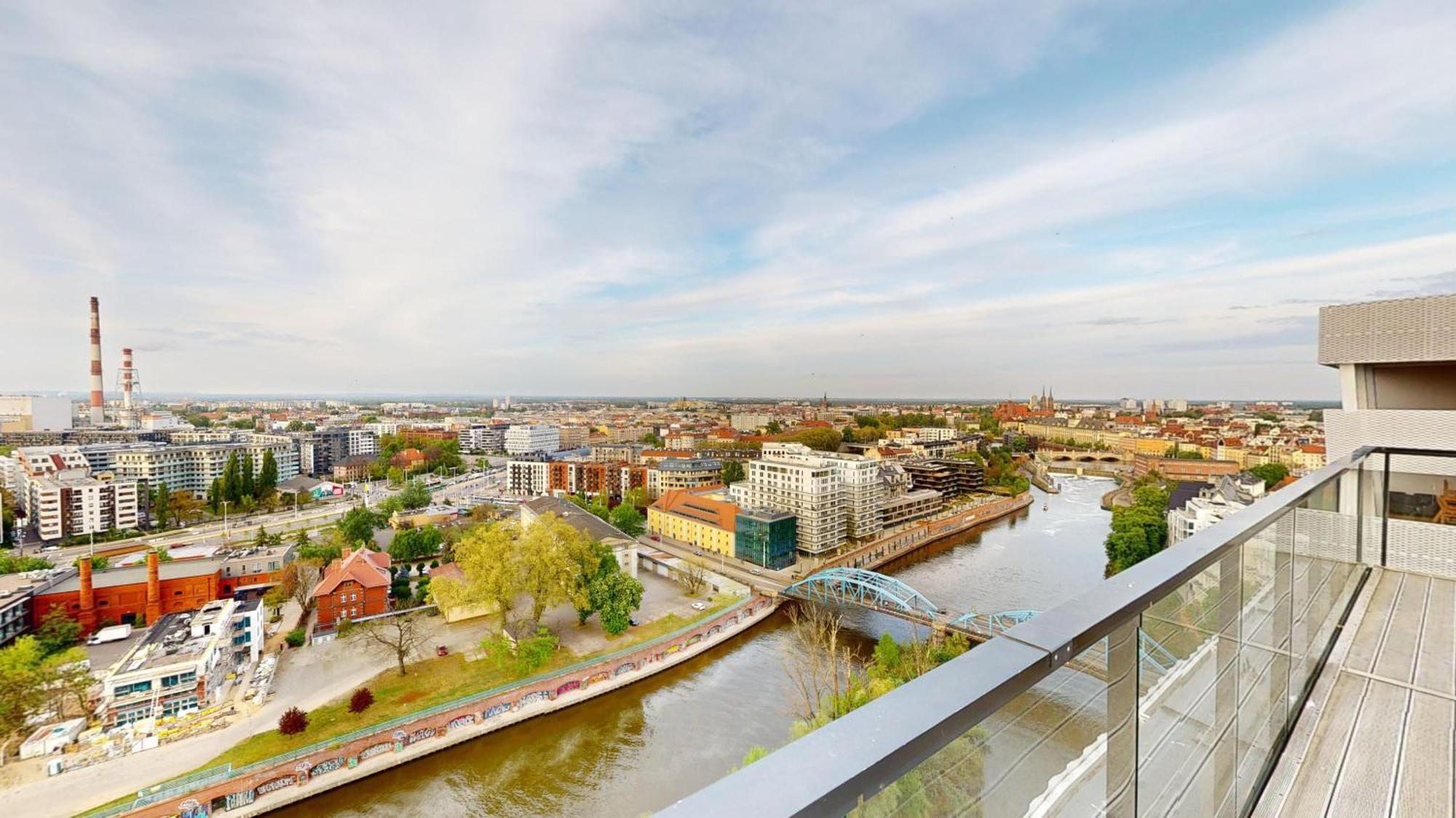 Family House By The River Odra -Panoramic Terrace - 3Room Apartment With 2 Separate Bedrooms And 2 Balconies By Wroapart-Pl- Perfect For Family & Business Stays Wrocław Exteriör bild