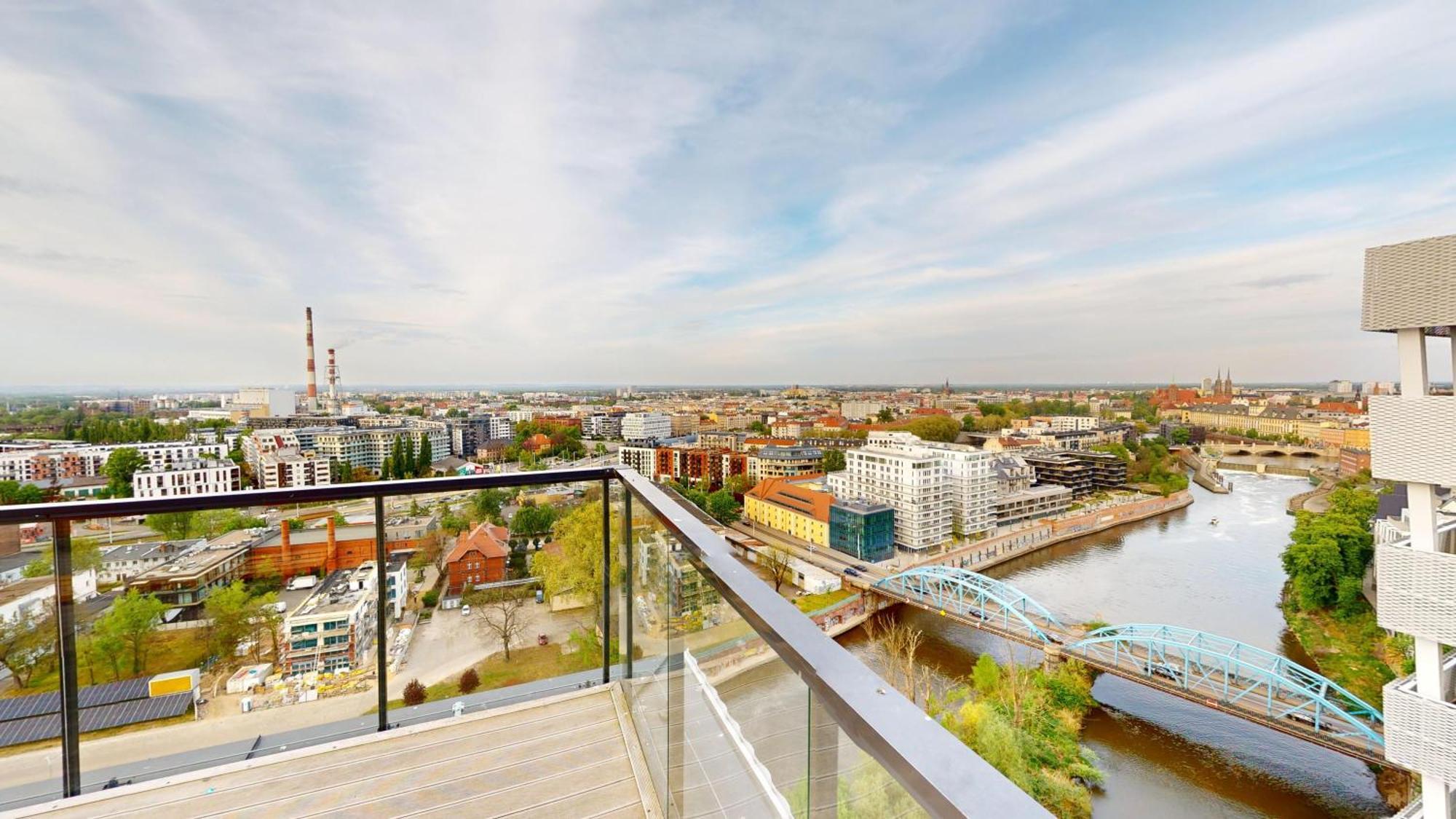 Family House By The River Odra -Panoramic Terrace - 3Room Apartment With 2 Separate Bedrooms And 2 Balconies By Wroapart-Pl- Perfect For Family & Business Stays Wrocław Exteriör bild